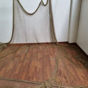 Red de Pesca Antigua de Fibra Natural - Decoración Náutica Vintage (380x300cm) - imagen 1