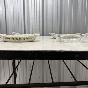 Set de 4 Fuentes Ovaladas de Vidrio y Cerámica - imagen 3