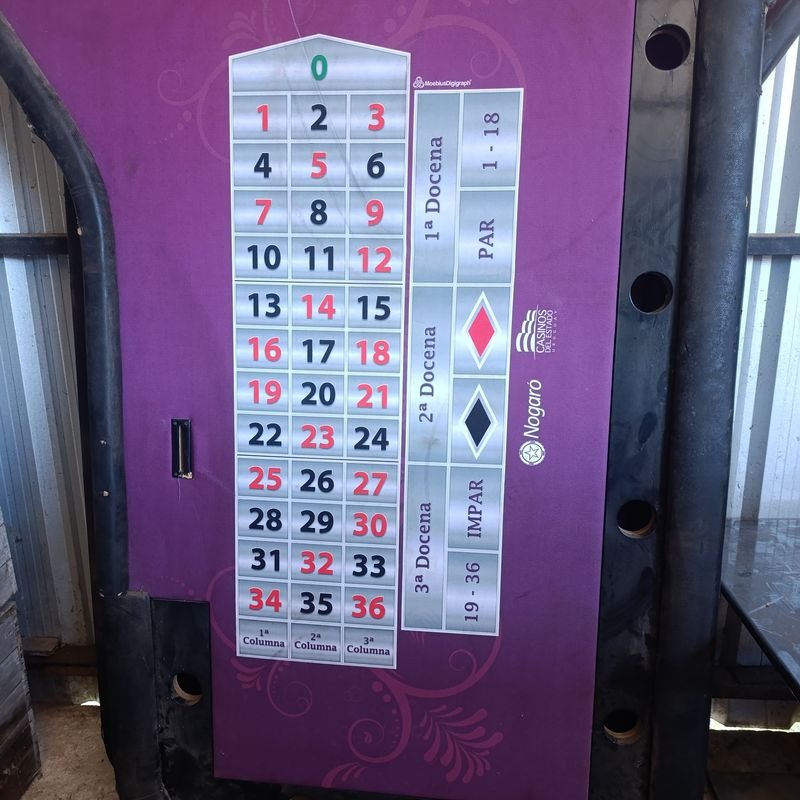 TAPA DE MESA DE RULETA PAÑO VIOLETA - imagen 2