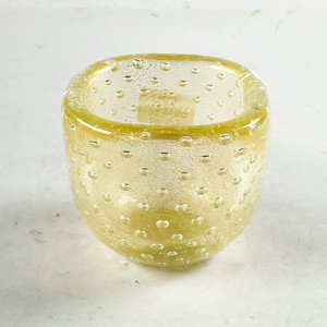 Centro de Mesa Murano Ámbar con Burbujas 6.5 cm - imagen 1