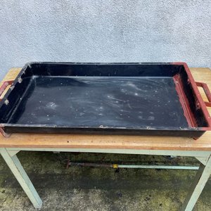 Lote anterior: Fuente Bandeja Esmaltada con Asas y Base de Madera para Escurrir