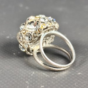 Lote de 4 Anillos: Plata con Nácar y Perla, Plateado con Circones, Alpaca Regulable - imagen 8