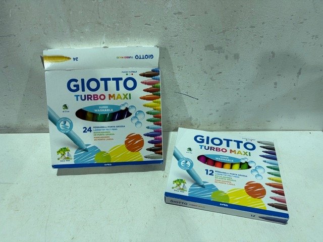Set de 24 Marcadores Giotto Turbo Maxi Lavables