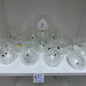 Set de 24 Vasos de Vidrio Doble Pared con Diseños Infantiles - imagen 1