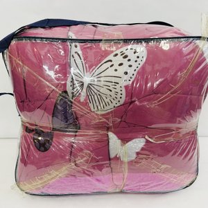 Acolchado Reversible Dos Plazas con Diseño de Mariposas - imagen 2