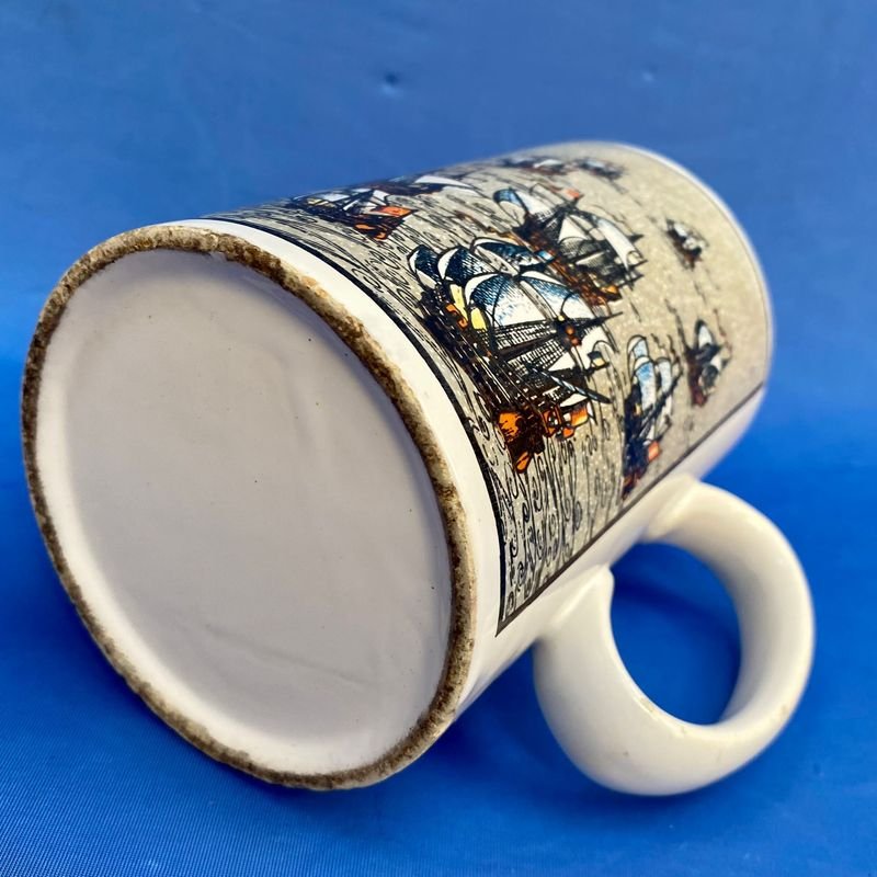 Colección de cerámica nautica, jarra de cerveza con diseño naval - imagen 4