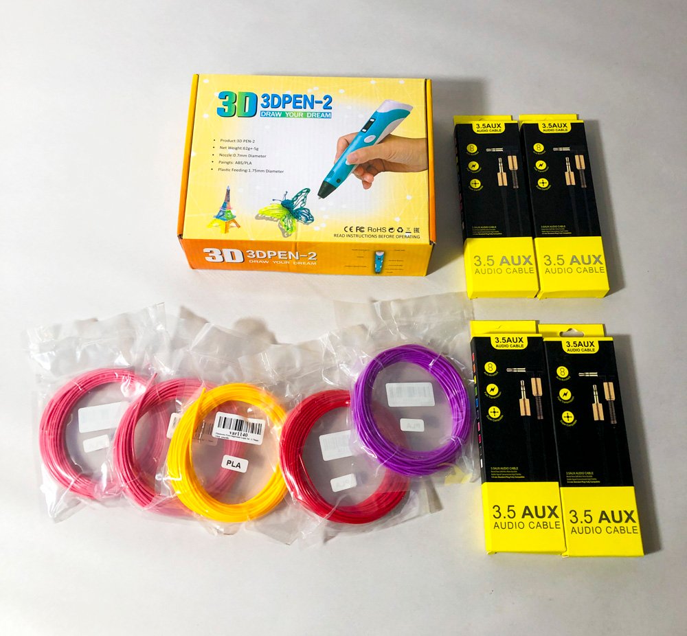 Lápiz 3D con Accesorios y Cables Auxiliares