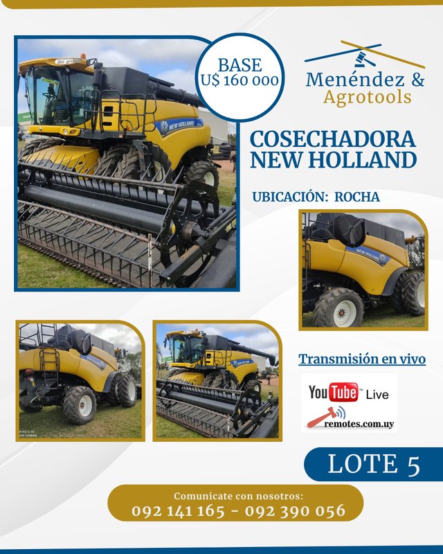 Cosechadora New Holland 9080 Amarilla