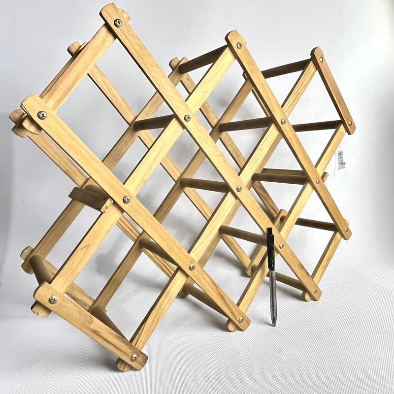 Vinera plegable de madera para 8 botellas - imagen 2