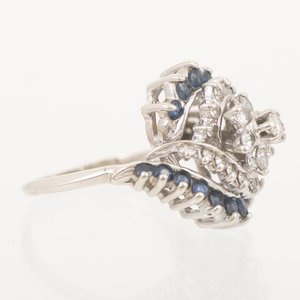 Anillo Oro 14k con Brillantes y Zafiros - imagen 2