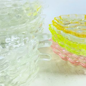 Lote de 15 Copetineros de Vidrio Transparente y Colores con Forma de Racimos - imagen 3
