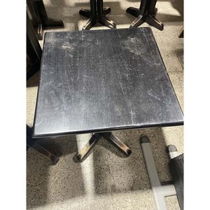 Par de Mesas Bar Cuadradas Delfino Álvarez Madera Lustre Detallado - imagen 2