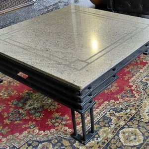 Mesa de Centro Hierro y Granito Estilo Jean Michelle Wilmotte - imagen 3