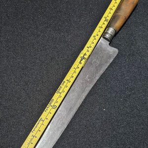 Cuchillo de Cocina Antiguo "Cazador D Coronado" Hoja 26cm Cabo Original - imagen 7