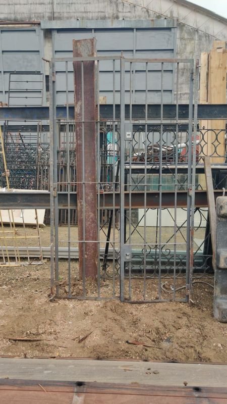 Puerta Reja de 2 Hojas con Cerraduras y Llave