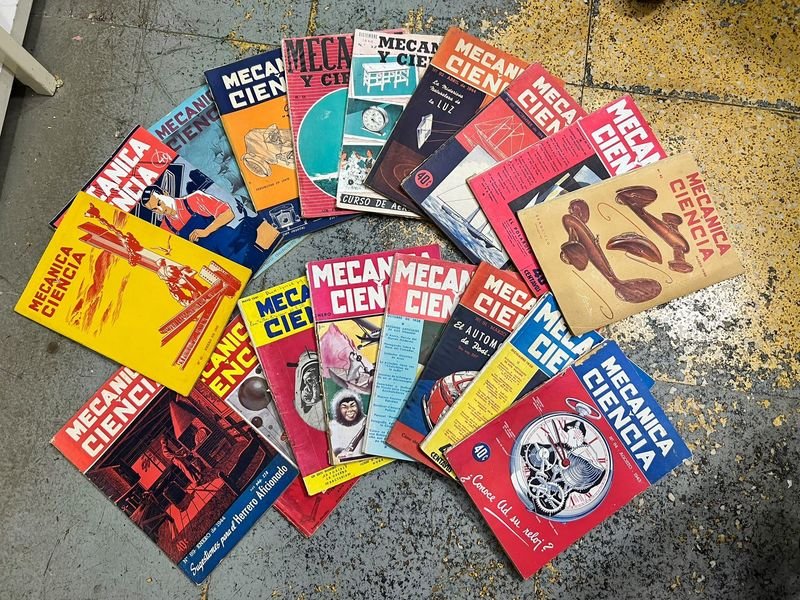 Lote de 18 Revistas Antiguas "Mecánica y Ciencia" (1930s-1940s)