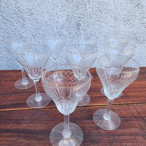 Juego de Copas de Cristal Tallado - imagen 2