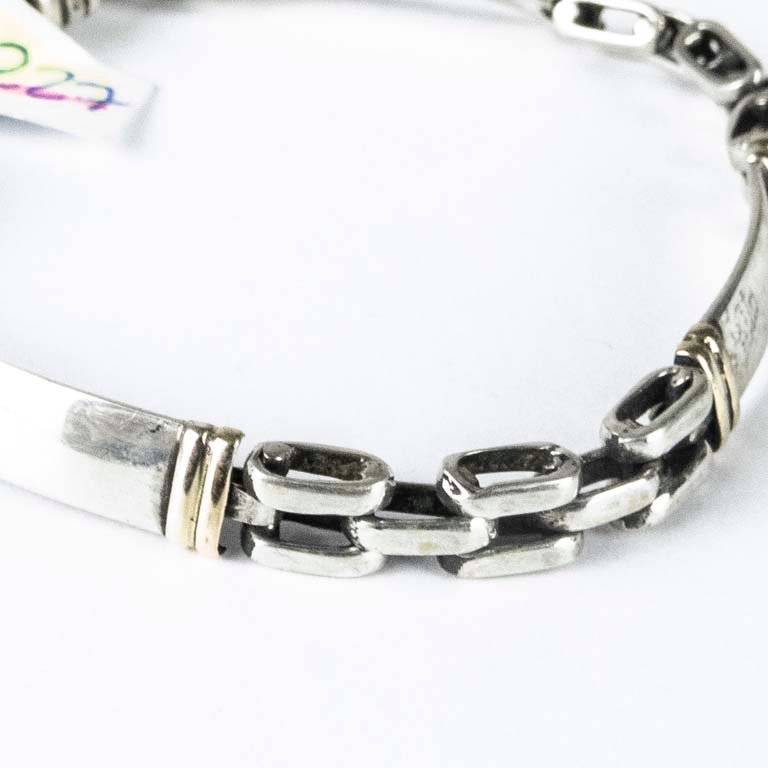 Pulsera de plata con vermeille - Accesorio de moda - imagen 2