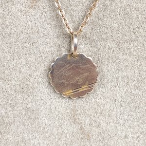 Cadena de Plata con Medallón Redondo Grabado - imagen 3