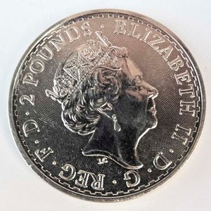 Moneda de Plata Británica 2 Libras Britannia 1 oz 2021 - imagen 2