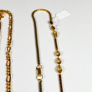Tres Cadenas Largas Doradas de Metal - imagen 8