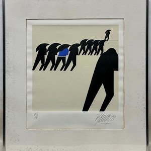 Serigrafía "Paraguas" de Nelson Ramos, P/A, Firmada y Fechada '92 - imagen 2