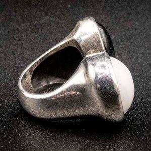Anillo de Plata 950 con Black Star y Cuarzo Blanco - imagen 2