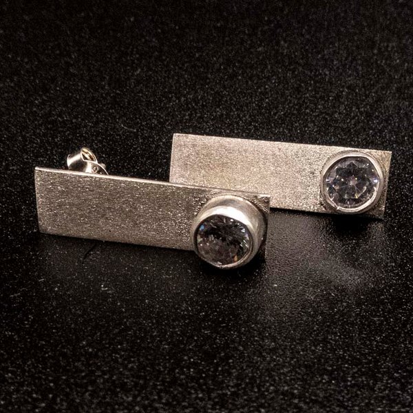 Aros de Plata 950 con Circonias - imagen 1