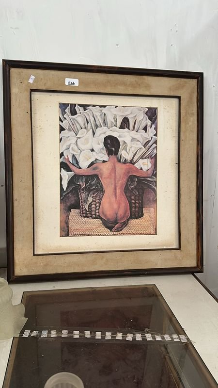 Pintura de Mujer Desnuda con Flores - imagen 2