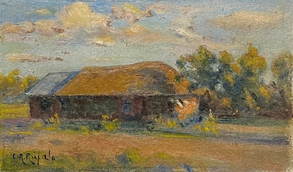 Lote siguiente: Pintura al óleo de Carlos Roberto Rufalo - Casa de campo
