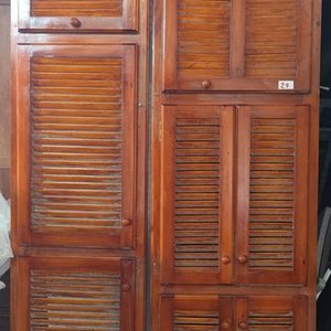 Dos Frentes de Placard de Madera Estilo Persiana - imagen 2