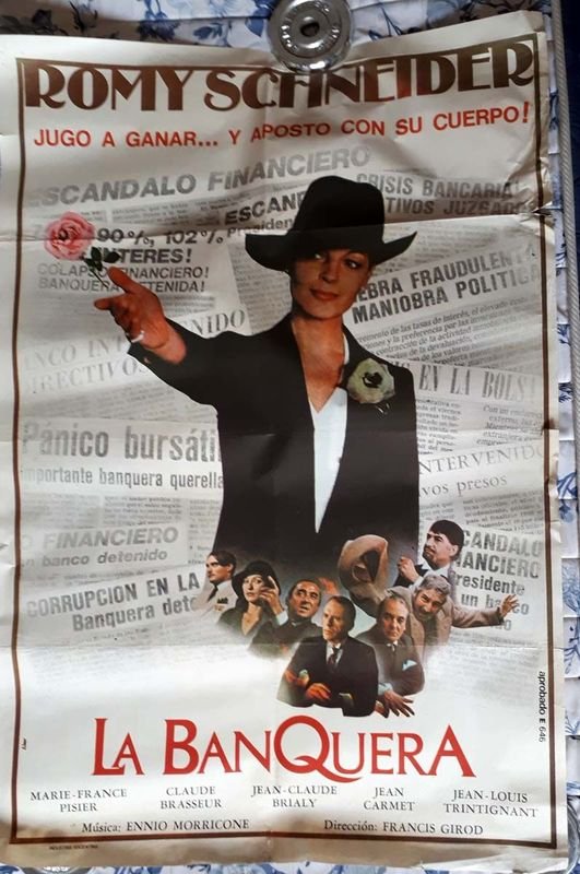 Poster Original "La Banquera" con Romy Schneider (1980) - 72 x 106 cm