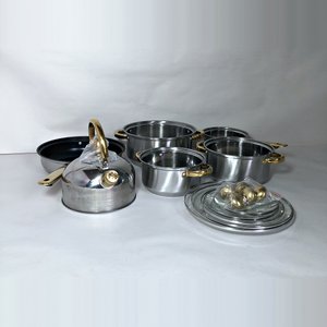 Lote anterior: Juego de Cocina Acero Inoxidable con Asas Doradas y Tapas de Vidrio