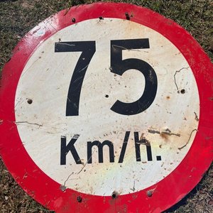 Cartel Señalización Velocidad 75 Km/h Diámetro 75 cm - imagen 2