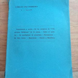 Lote anterior: Libro Primera Edición Carlos Vaz Ferreira - Enero 1908