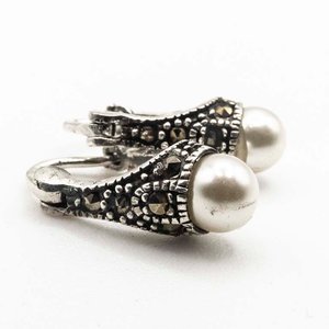 Lote anterior: Caravanas de Plata Tipo "Lady Di" con Marquesitas y Perlas de Río