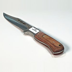 Cuchillo de Caza Japonés Stanley con Mango de Madera y Hoja con Ranuras - imagen 2
