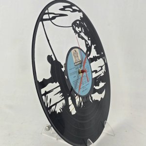 Reloj de Pared Artesanal con Disco de Vinilo "Pesca" - imagen 3