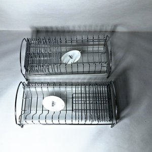 Dos Escurridores de Platos Metálicos con Bandeja - imagen 2