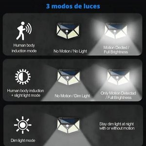 Foco LED Solar con 4 Ojos y Panel Solar - imagen 2
