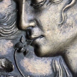 Obra en Relieve de Bronce Art Nouveau "A Leopoldo Diaz" por A. Bonetti (1879) - imagen 5