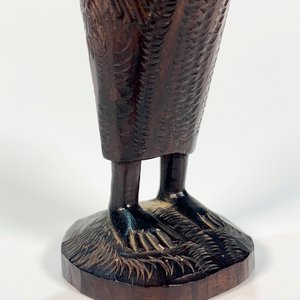Talla en Madera de Dama Africana Embarazada - 17 cm - imagen 3