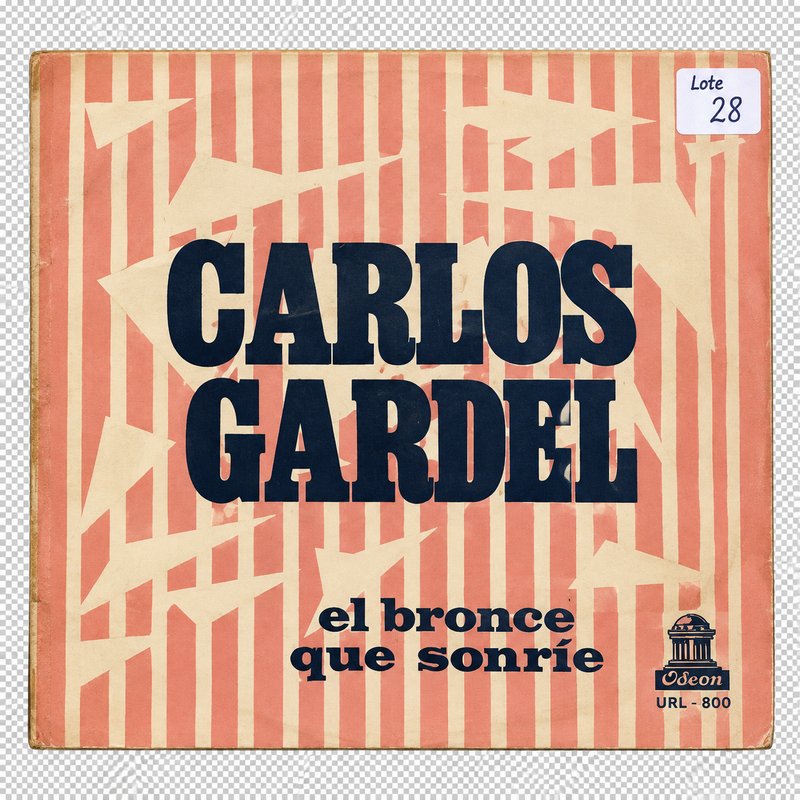 Vinilo Carlos Gardel "El Bronce Que Sonríe" V.44 Odeón Uru 1968