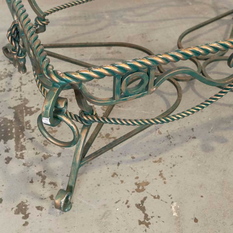 Base de hierro para mesa de living con detalles en la pátina - imagen 2