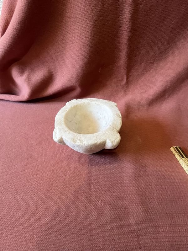 Antiguo mortero de marmol con mano de madera - imagen 6
