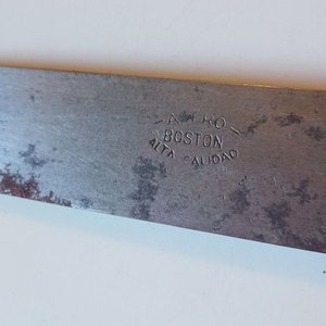 Cuchillo Criollo Antiguo Hoja Acero Boston, Cabo Madera y Baquelita - imagen 2
