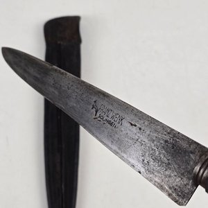 Cuchillo Criollo Franz Wenk Solingen con Mango de Guampa y Funda - imagen 3