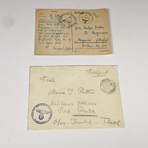 Lote anterior: Sobre con Feldpost de la Segunda Guerra Mundial: Cartas y Sellos