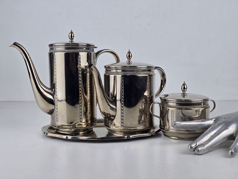 Juego de Té y Café Alemán WMF Plateado con Bandeja
