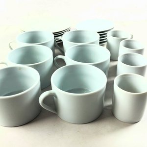 Set de 22 Piezas de Porcelana Blanca: Tazas, Pocillos y Platillos Selecta - imagen 3
